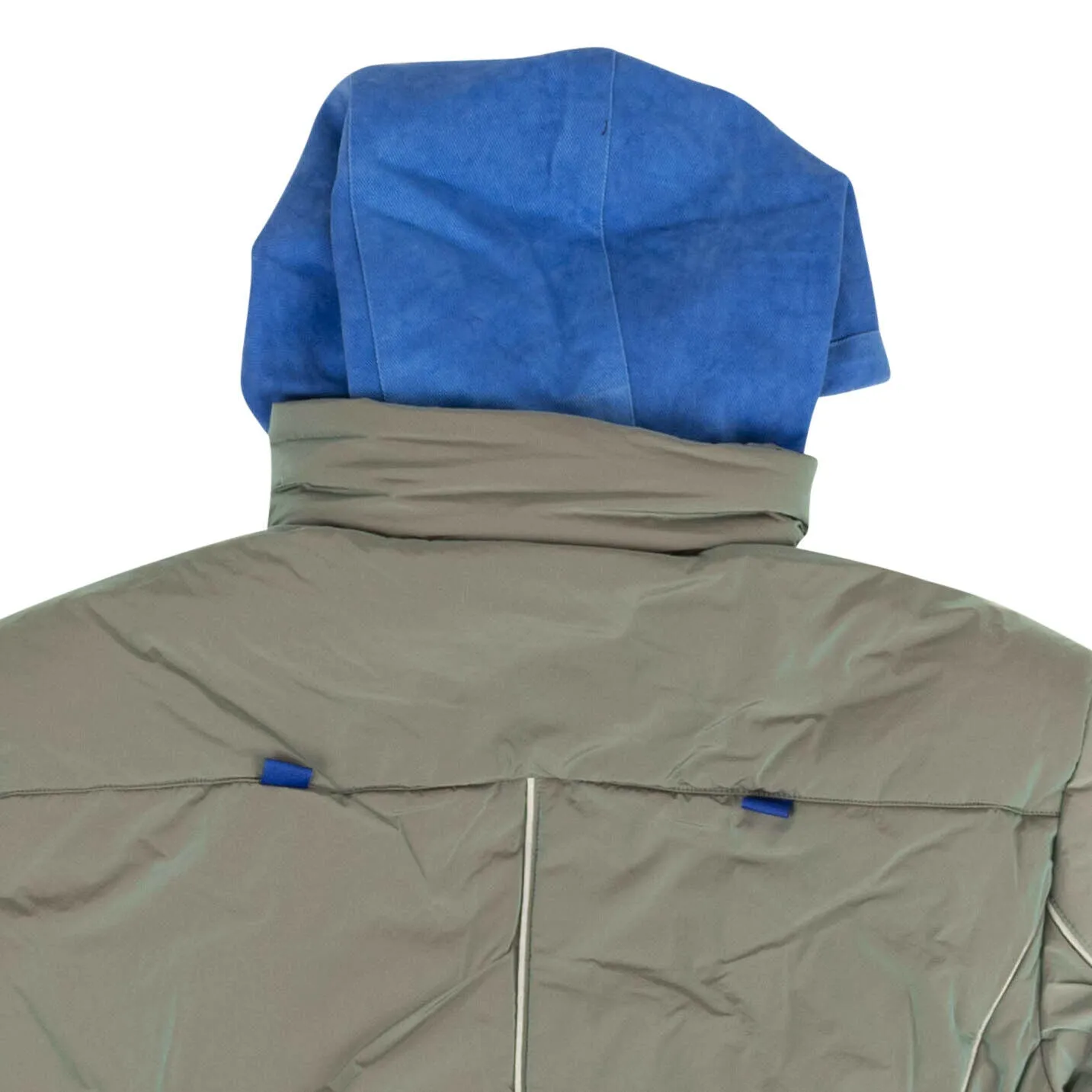 A.C.W Iridescent Logo Hooded Puffer Coat - Gray