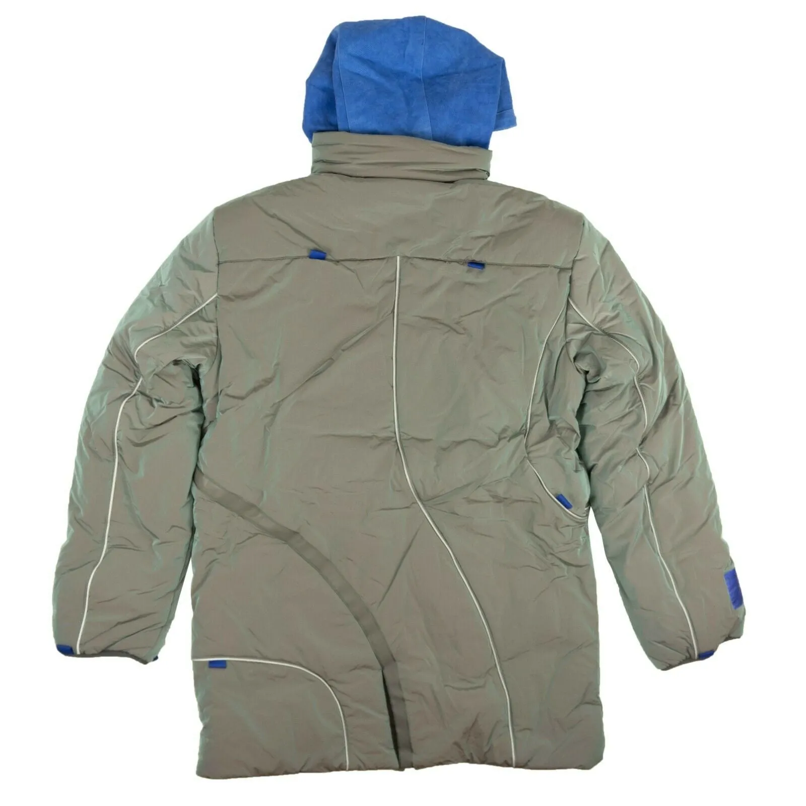 A.C.W Iridescent Logo Hooded Puffer Coat - Gray