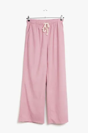 Avery Rib Trousers Pale Pink