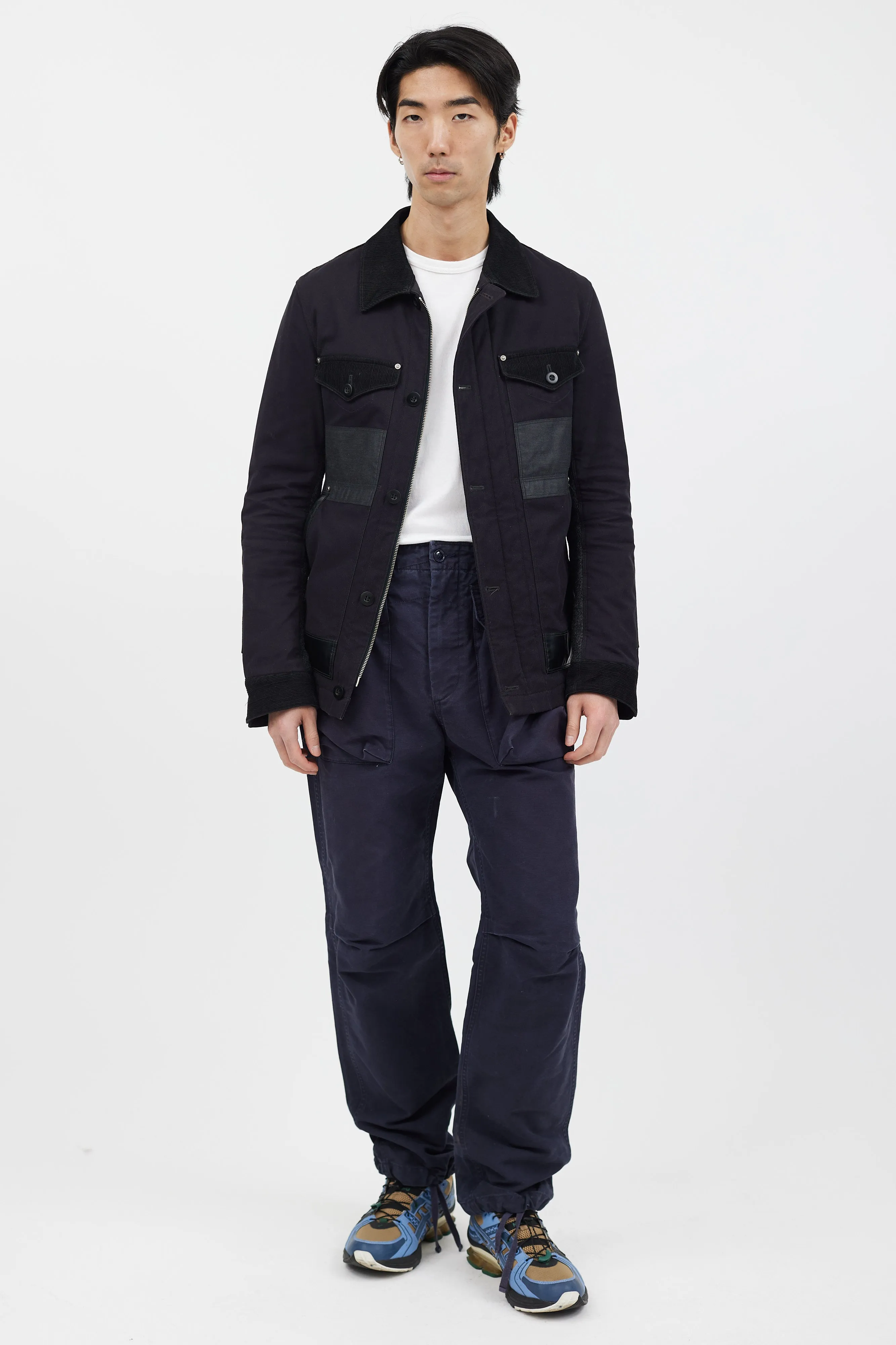 Black Panelled Chore Jacket