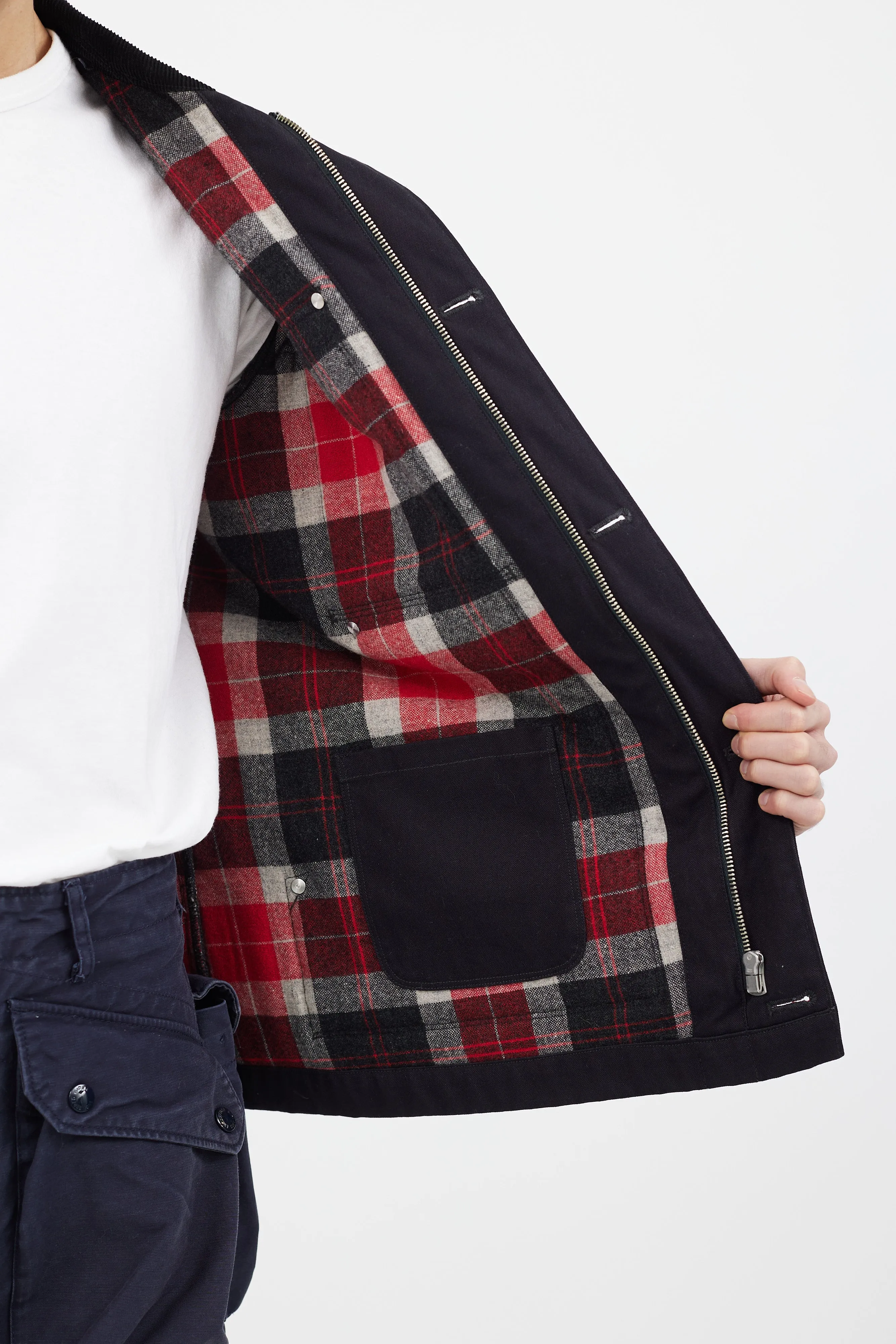 Black Panelled Chore Jacket