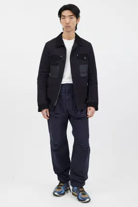 Black Panelled Chore Jacket