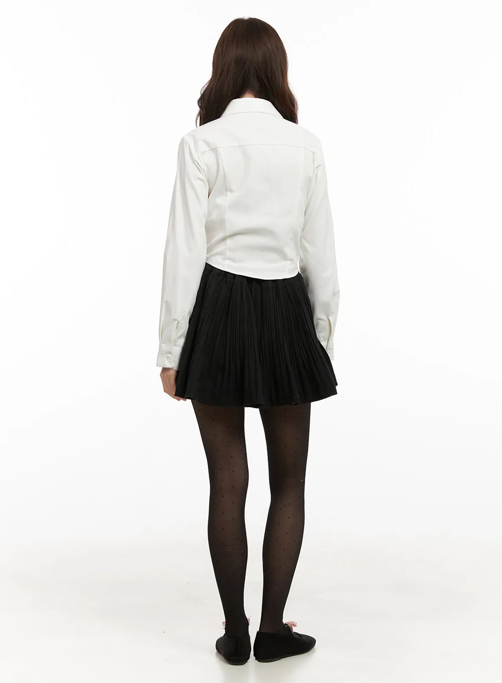 Cotton Collared Button-Up Blouse OD403