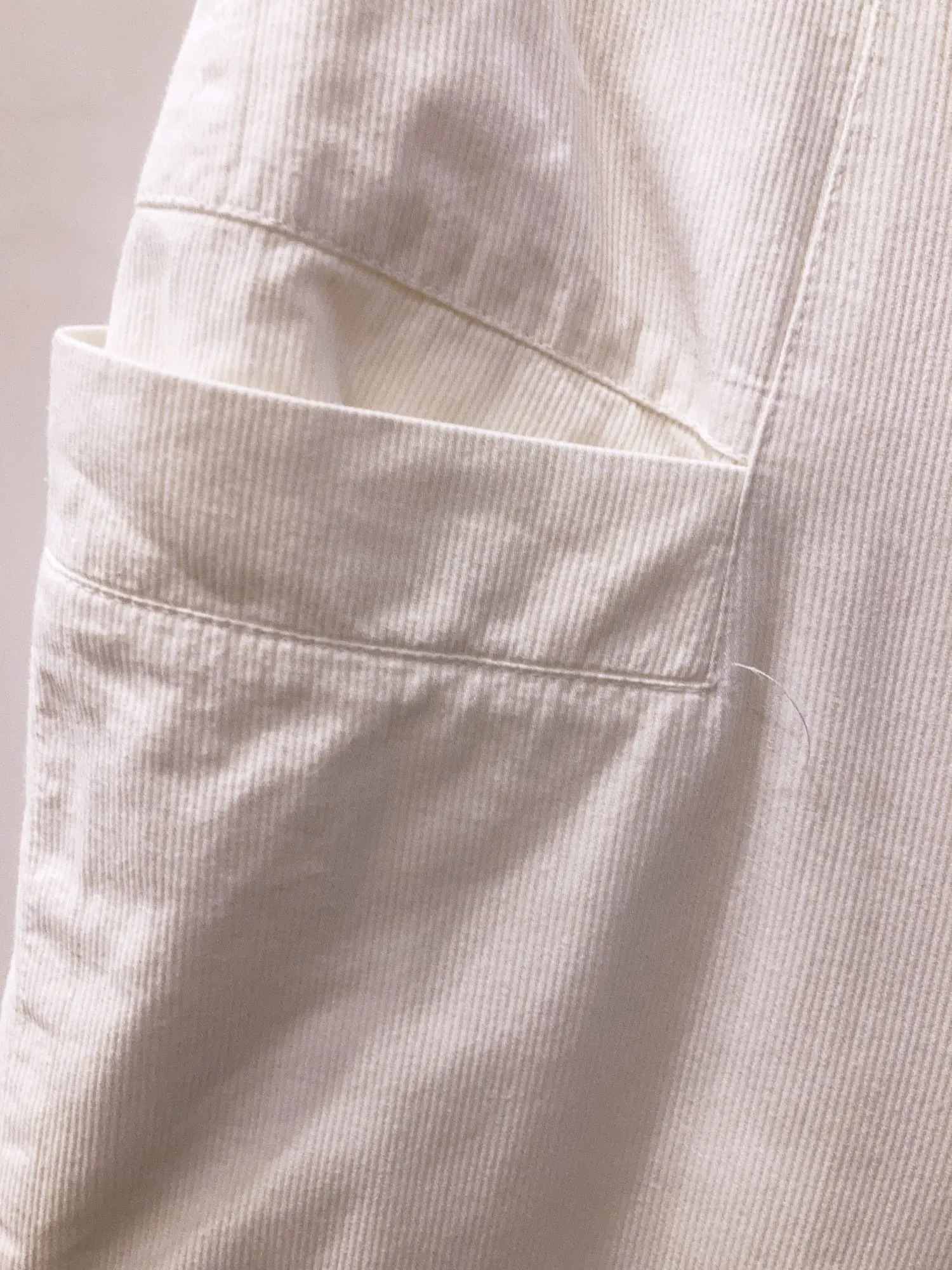 White Corduroy Wide Leg Trousers by Dirk Bikkembergs Hommes - Spring 1997 Collection, Size 48