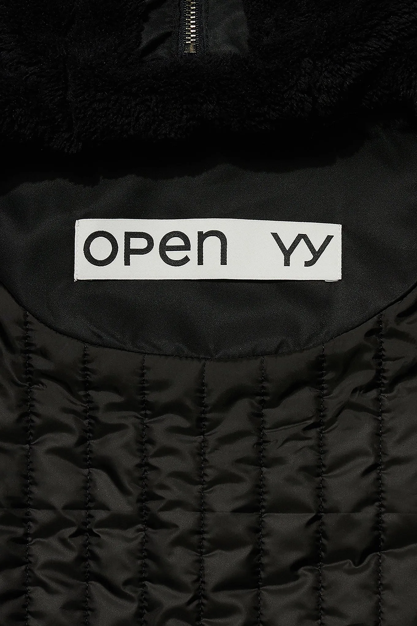 FAUX FUR ZIPPER HOOD MA1