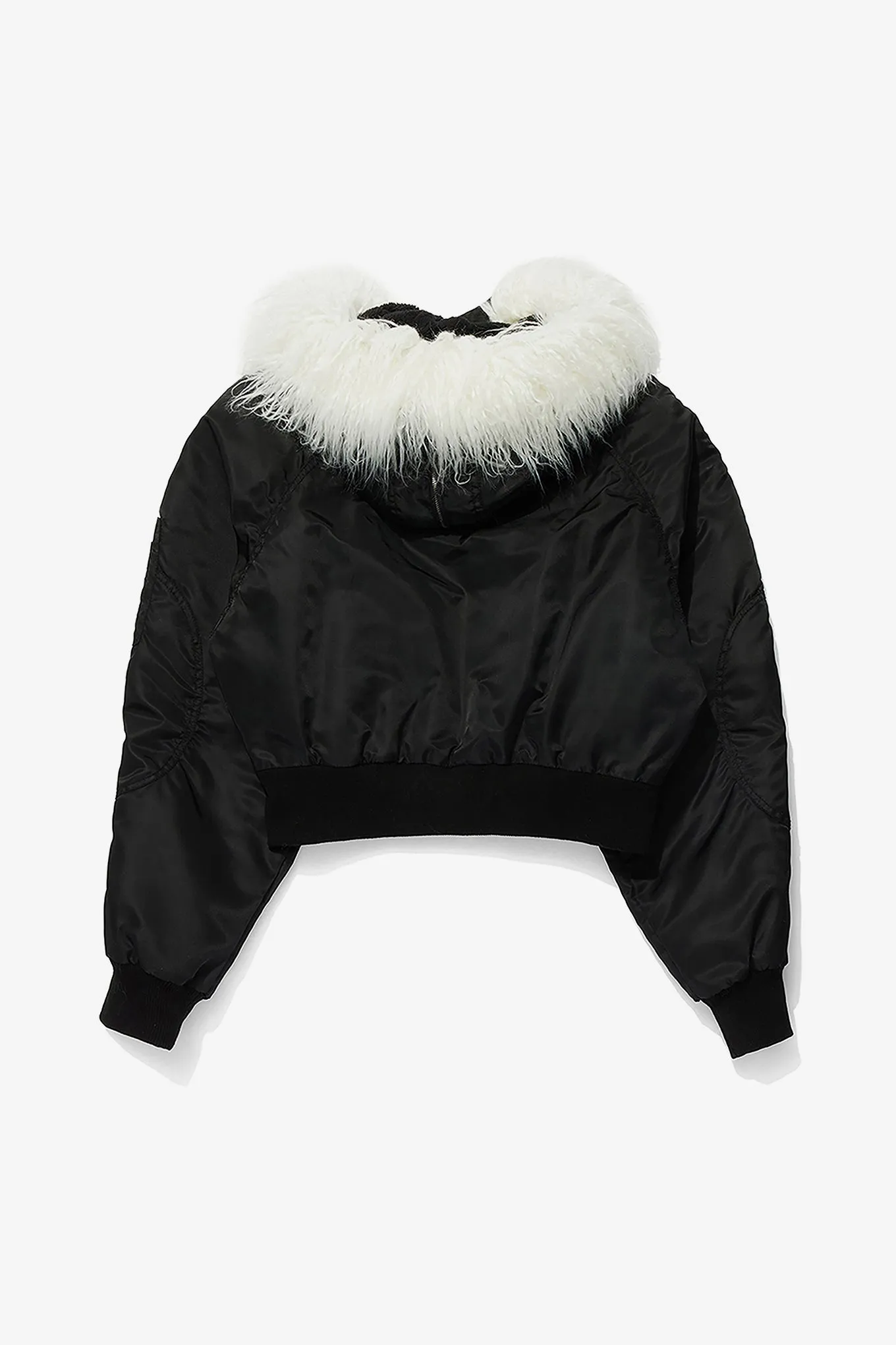 FAUX FUR ZIPPER HOOD MA1