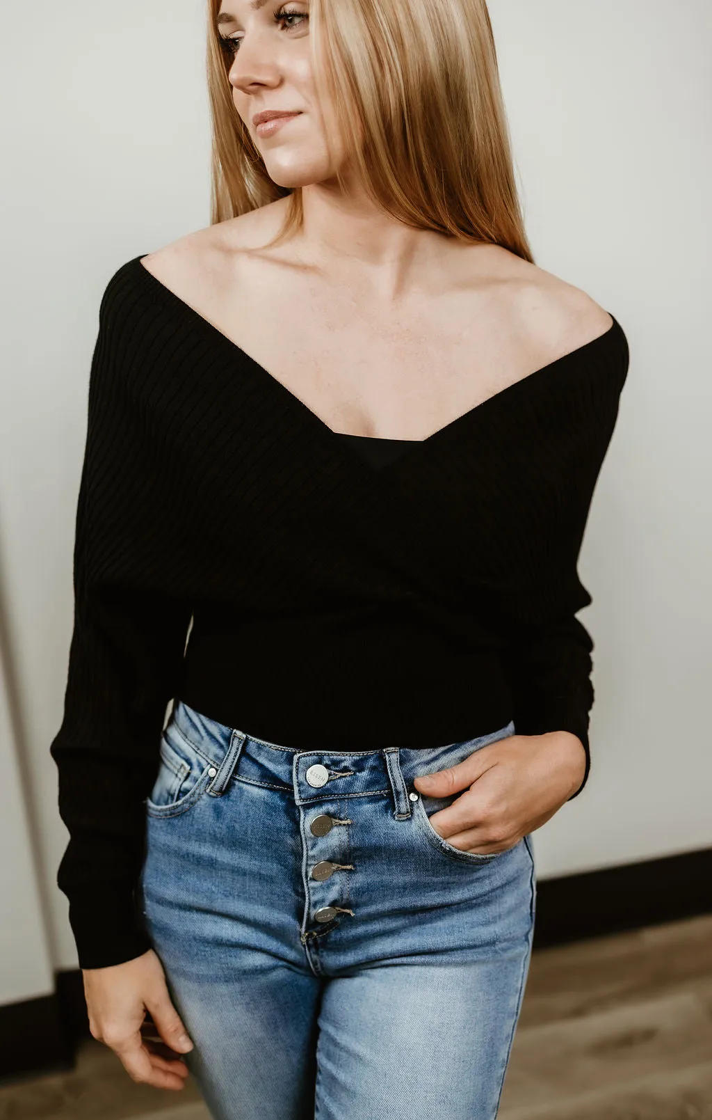 Forever Charmed Surplice Sweater