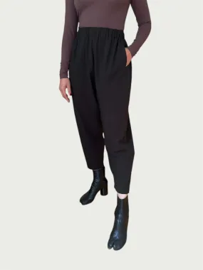 Wool Suiting A.D.C (All-day-cozy) Drop Pant in Espresso Brown